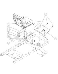 Seat Assembly 44 2009 And After Diagram and Parts List for Z-FORCE44 17AF3AGL-17AF3AGL010 Cub Cadet Lawn Tractor